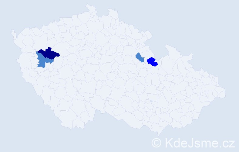 Příjmení: 'Gergö', počet výskytů 7 v celé ČR