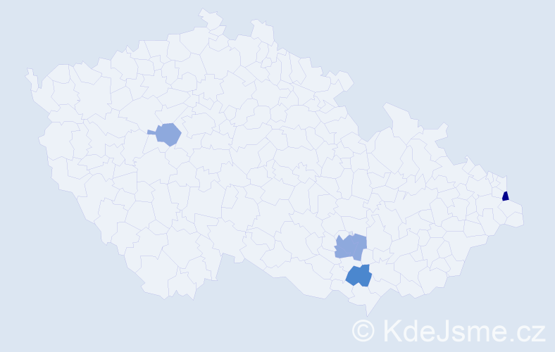 Příjmení: 'Lempartová', počet výskytů 10 v celé ČR