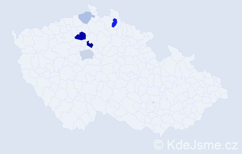 Příjmení: 'Matek', počet výskytů 16 v celé ČR