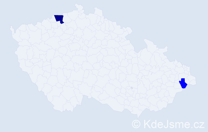Příjmení: 'Andrásyová', počet výskytů 3 v celé ČR