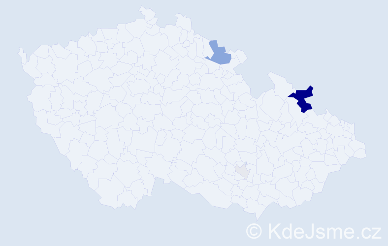 Příjmení: 'Kenis', počet výskytů 13 v celé ČR