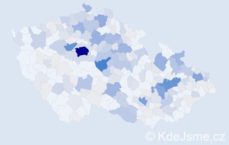 Příjmení: 'Chudobová', počet výskytů 804 v celé ČR