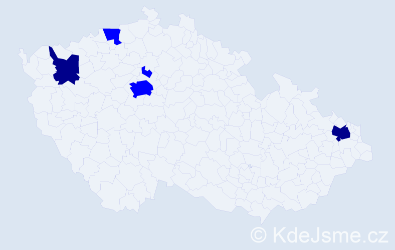 Příjmení: 'Winterstein', počet výskytů 7 v celé ČR