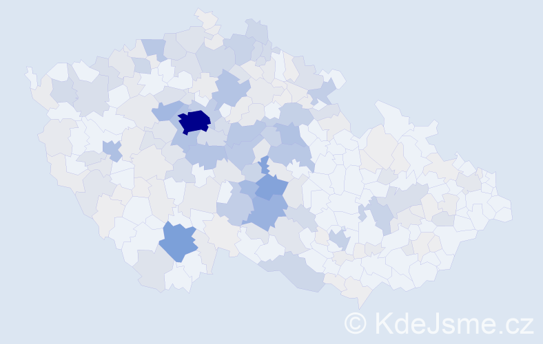 Příjmení: 'Jirák', počet výskytů 1035 v celé ČR