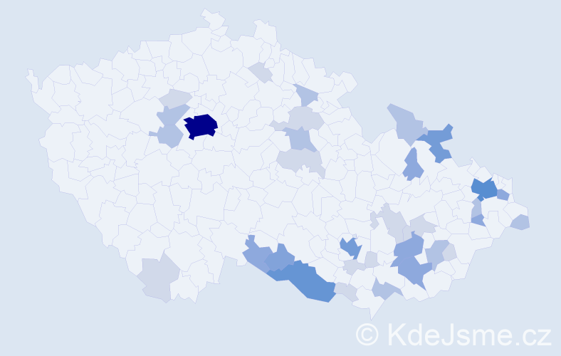Příjmení: 'Taufer', počet výskytů 90 v celé ČR