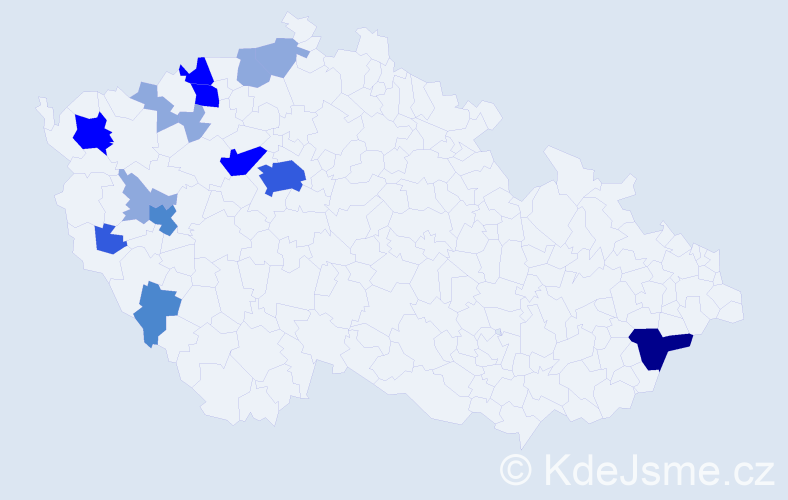 Příjmení: 'Lochner', počet výskytů 36 v celé ČR