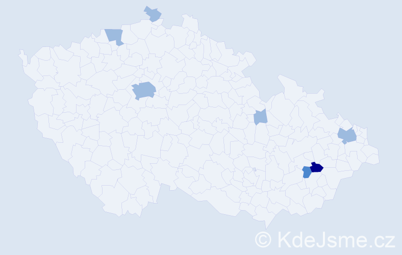 Příjmení: 'Kühnert', počet výskytů 11 v celé ČR