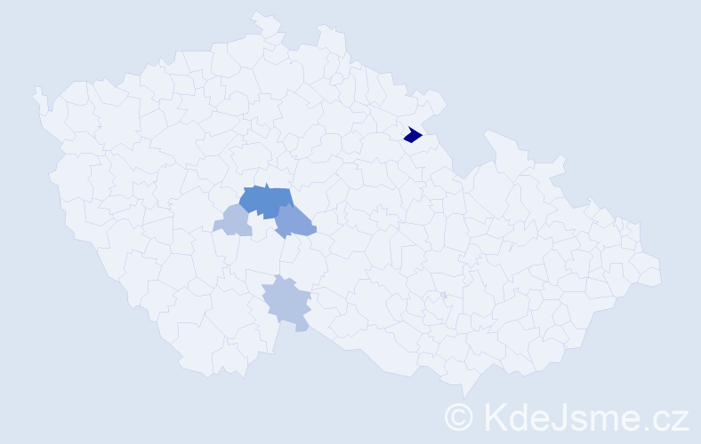Příjmení: 'Khandl', počet výskytů 18 v celé ČR