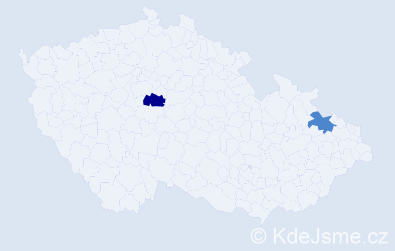 Příjmení: 'Vranik', počet výskytů 7 v celé ČR