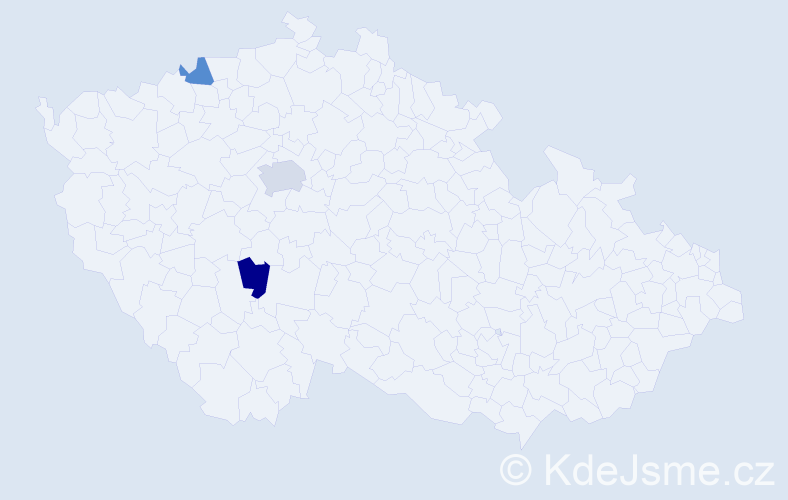 Příjmení: 'Klingenberg', počet výskytů 4 v celé ČR