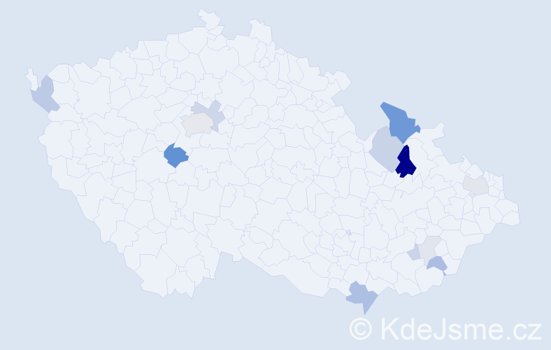 Příjmení: 'Babčák', počet výskytů 33 v celé ČR