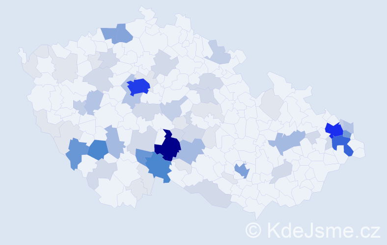 Příjmení: 'Vichrová', počet výskytů 275 v celé ČR