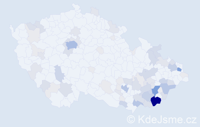 Příjmení: 'Rapant', počet výskytů 258 v celé ČR