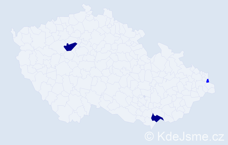 Příjmení: 'Maleková', počet výskytů 5 v celé ČR