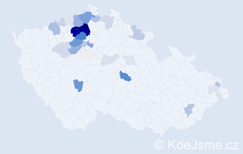 Příjmení: 'Fujerová', počet výskytů 80 v celé ČR
