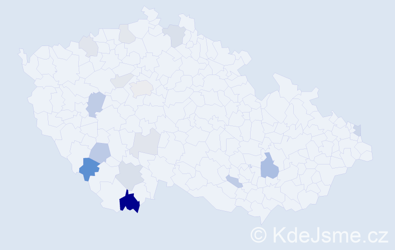 Příjmení: 'Faflová', počet výskytů 32 v celé ČR