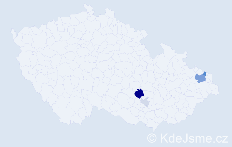 Příjmení: 'Koelbl', počet výskytů 8 v celé ČR