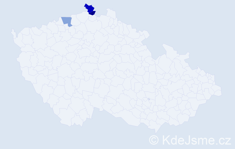 Příjmení: 'Beckelová', počet výskytů 7 v celé ČR
