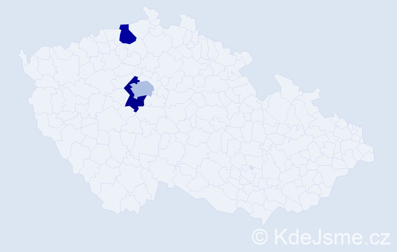 Příjmení: 'Kraljová', počet výskytů 3 v celé ČR