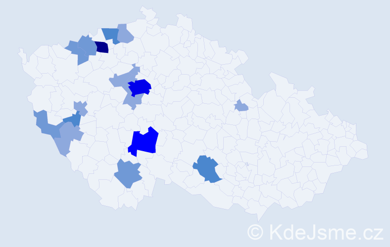 Příjmení: 'Aulík', počet výskytů 39 v celé ČR