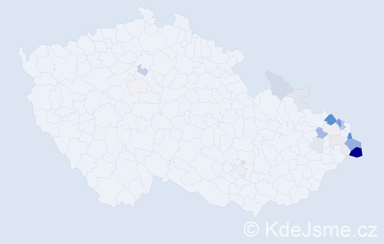 Příjmení: 'Placzek', počet výskytů 71 v celé ČR