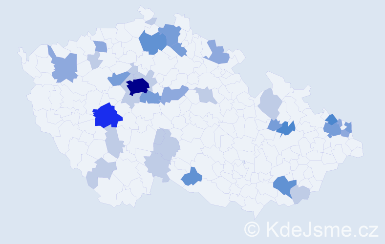 Příjmení: 'Bakoš', počet výskytů 85 v celé ČR
