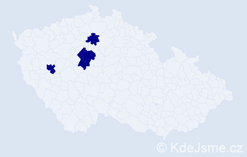 Příjmení: 'Dejak', počet výskytů 4 v celé ČR