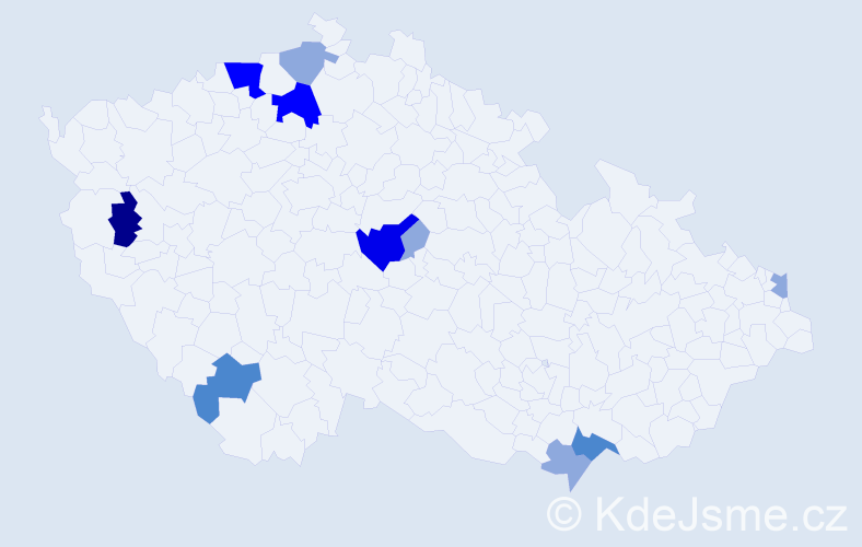 Příjmení: 'Rapavá', počet výskytů 29 v celé ČR