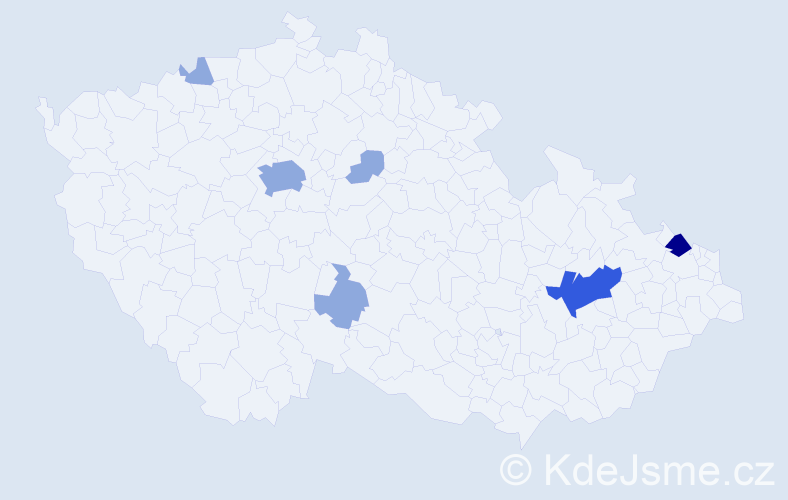 Příjmení: 'Nicklová', počet výskytů 12 v celé ČR
