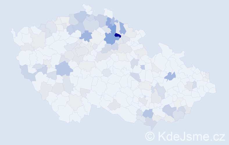 Příjmení: 'Patka', počet výskytů 355 v celé ČR