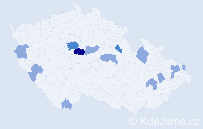 Příjmení: 'Meszárosová', počet výskytů 21 v celé ČR