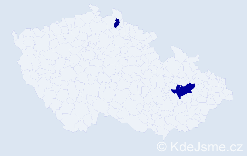 Příjmení: 'Koktánek', počet výskytů 6 v celé ČR