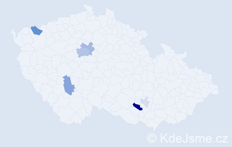 Příjmení: 'Myshanych', počet výskytů 13 v celé ČR