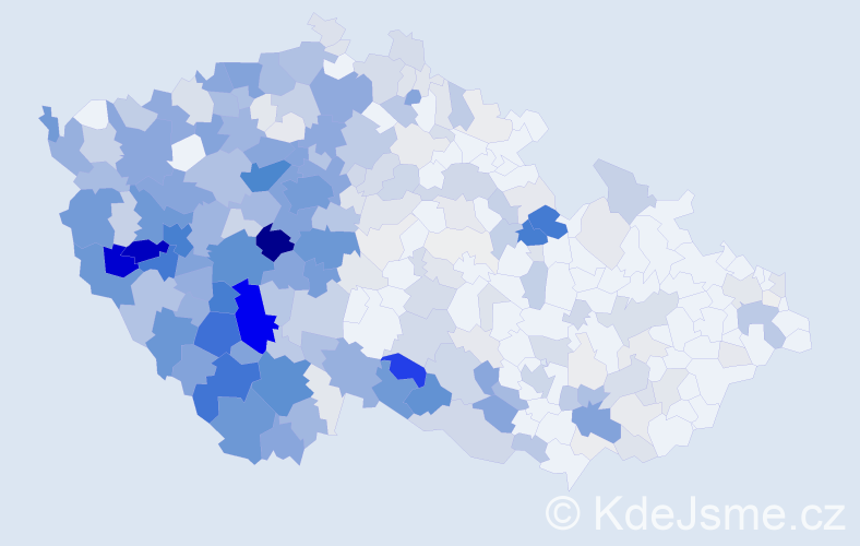 Příjmení: 'Mařík', počet výskytů 1633 v celé ČR
