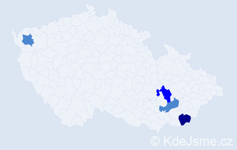 Příjmení: 'Havier', počet výskytů 8 v celé ČR