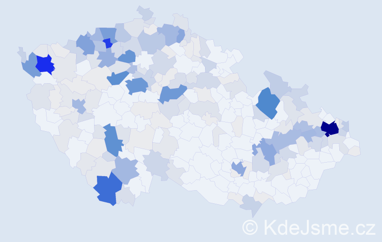 Příjmení: 'Dunková', počet výskytů 971 v celé ČR