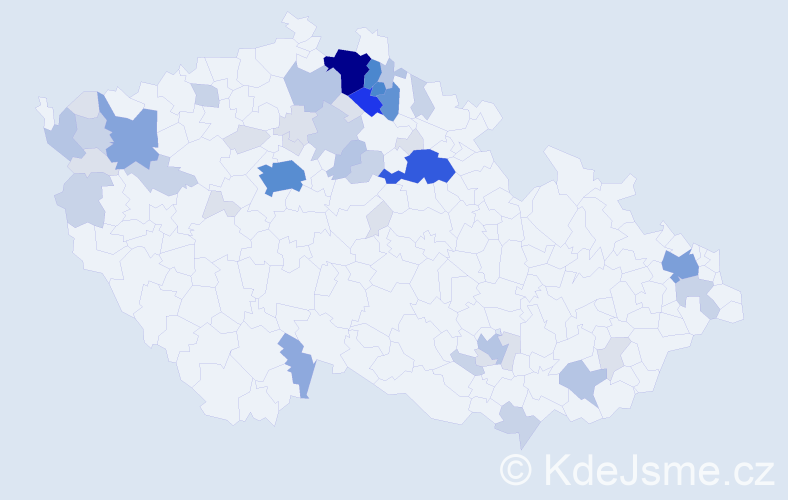 Příjmení: 'Vaňátko', počet výskytů 169 v celé ČR