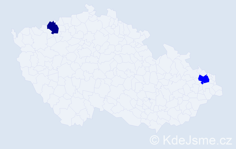 Příjmení: 'Kalis', počet výskytů 3 v celé ČR