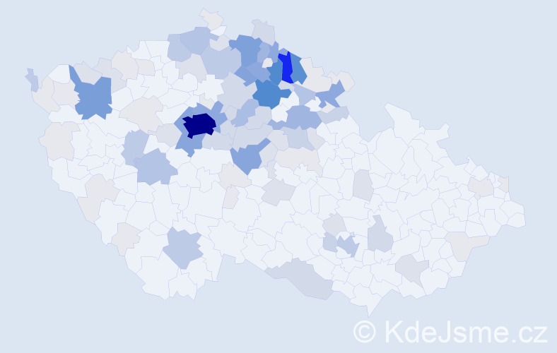 Příjmení: 'Buchar', počet výskytů 406 v celé ČR