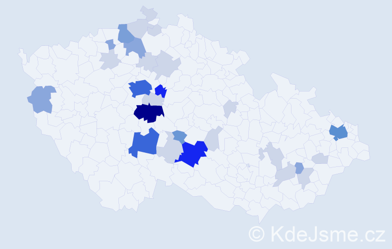 Příjmení: 'Páša', počet výskytů 91 v celé ČR