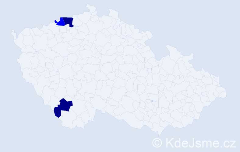 Příjmení: 'Kusche', počet výskytů 5 v celé ČR