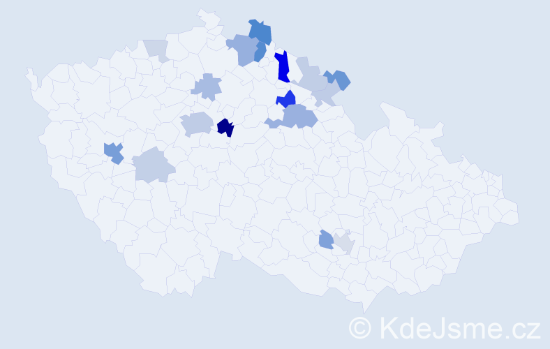 Příjmení: 'Pirochová', počet výskytů 46 v celé ČR