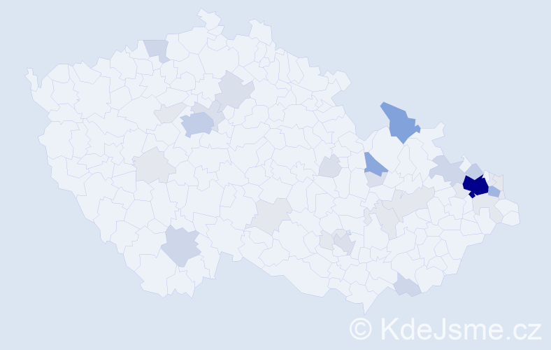 Příjmení: 'Sroka', počet výskytů 112 v celé ČR