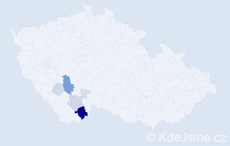 Příjmení: 'Kápl', počet výskytů 79 v celé ČR