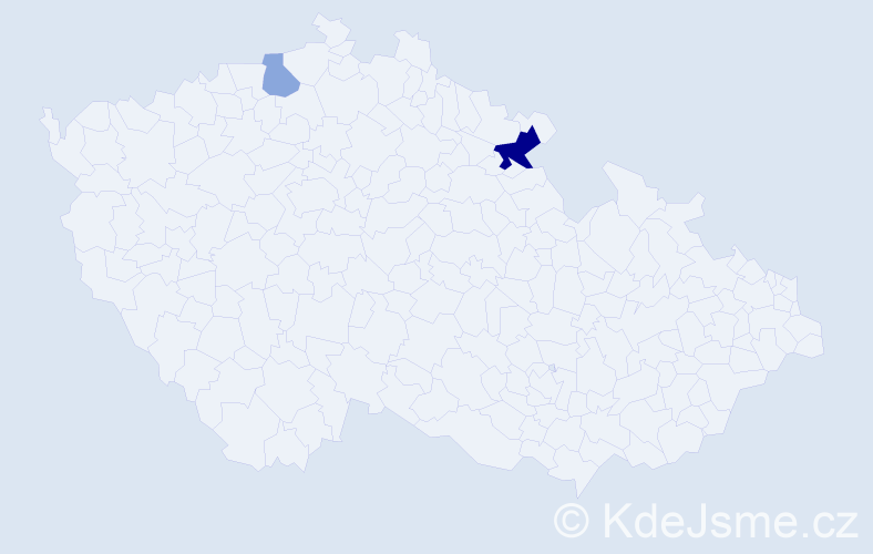 Příjmení: 'Kostyšynová', počet výskytů 4 v celé ČR
