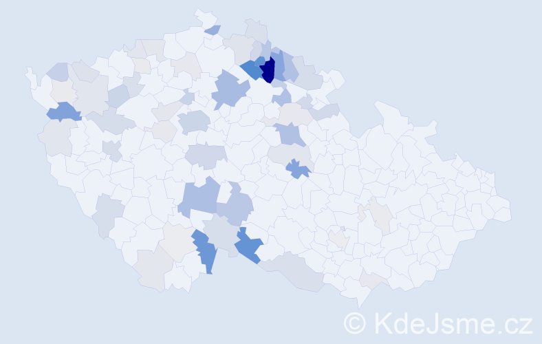Příjmení: 'Chlupáčová', počet výskytů 203 v celé ČR