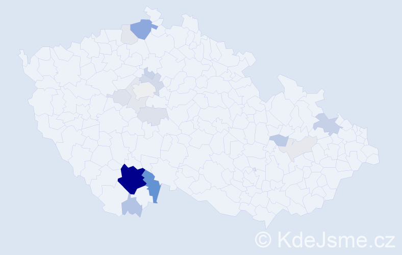 Příjmení: 'Sukdol', počet výskytů 69 v celé ČR