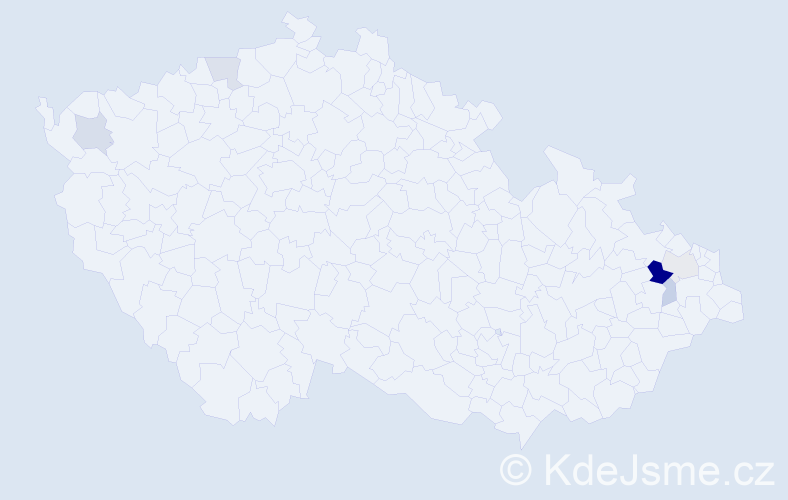 Příjmení: 'Andreeová', počet výskytů 11 v celé ČR