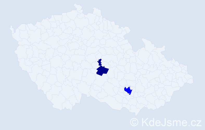 Příjmení: 'Manivčuk', počet výskytů 3 v celé ČR