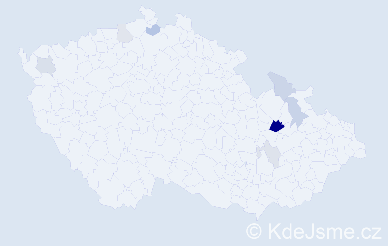 Příjmení: 'Pohajdová', počet výskytů 13 v celé ČR